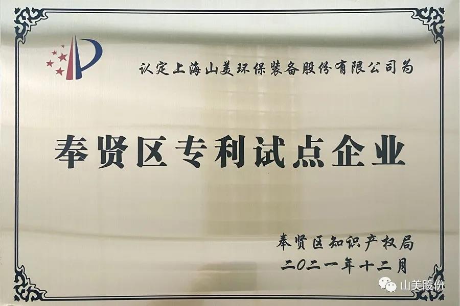 荣誉接踵而至，上海山美股份再获表彰：获评为上海市奉贤区试点企业